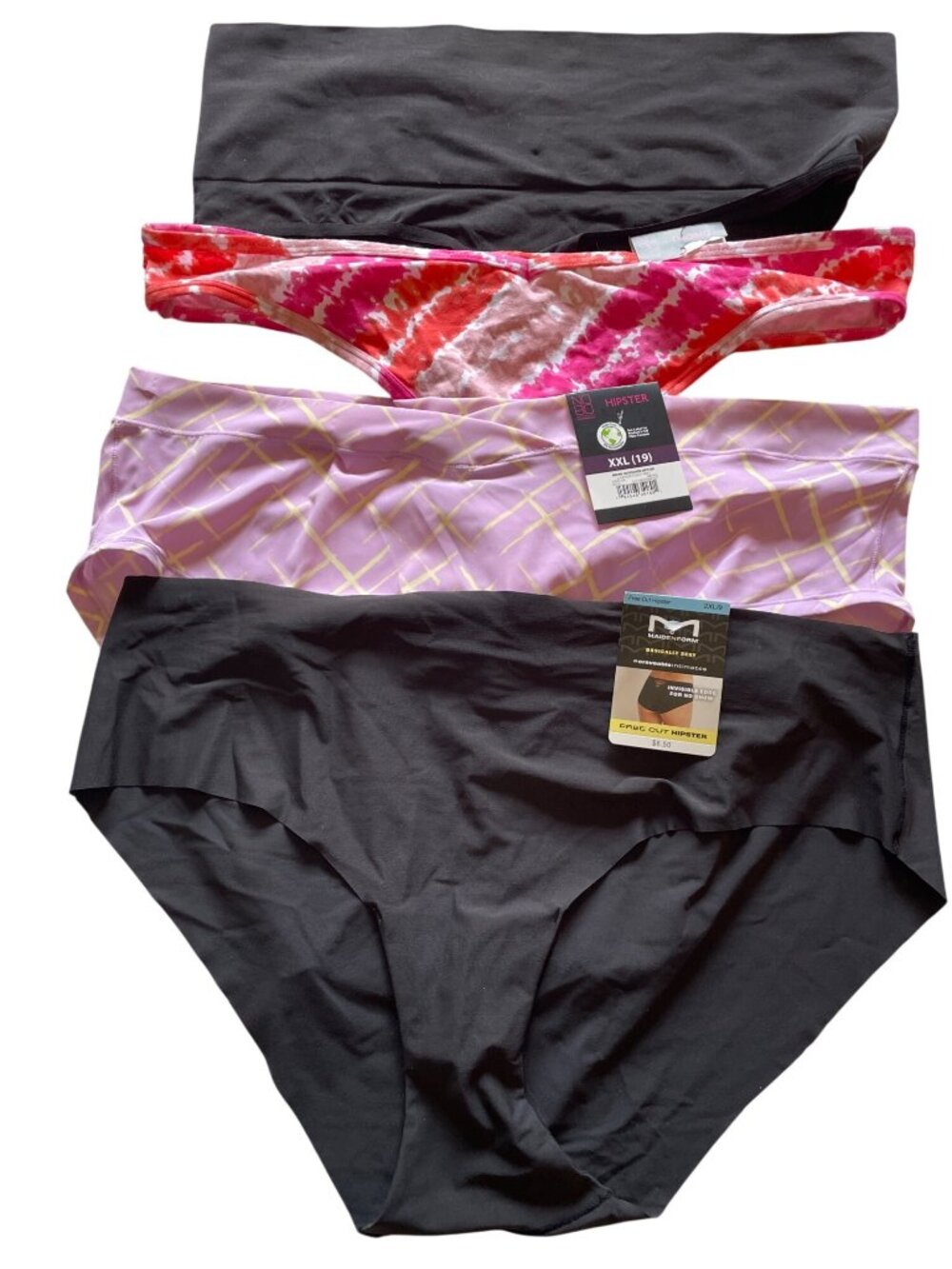 Panties Size XXL Maidenform & No Boundaries Womens Hipster Set of 4